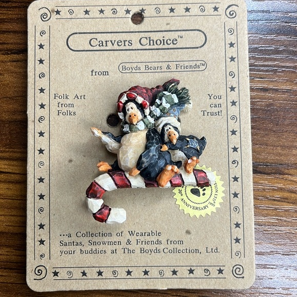 Boyd’s Bears & Friends - Candy cane Penguins Pin - Picture 1 of 4